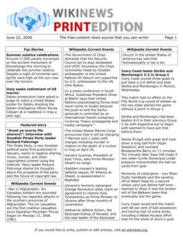 June 22, 2006 the Free-Content News Source That You Can Write! Page 1