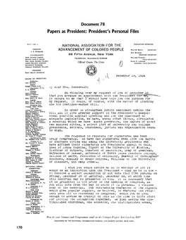 Papers As President: President's Personal Files