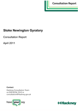 Stoke Newington Gyratory Consultation Report