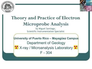Theory and Practice of Electron Microprobe Analysis Geochemistry