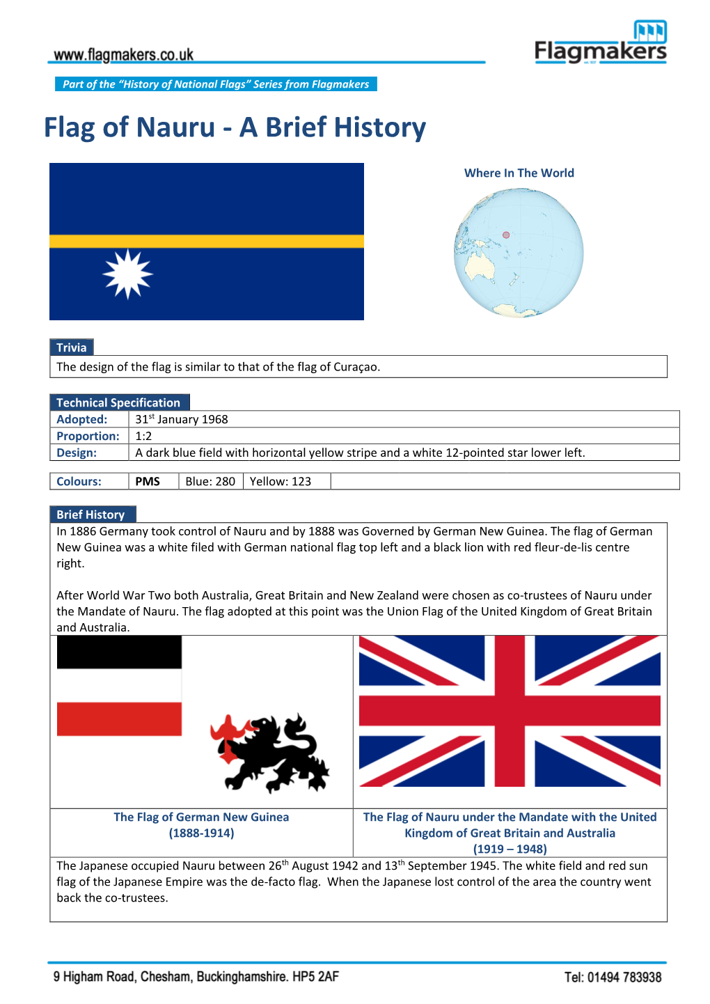 Flag of Nauru - a Brief History