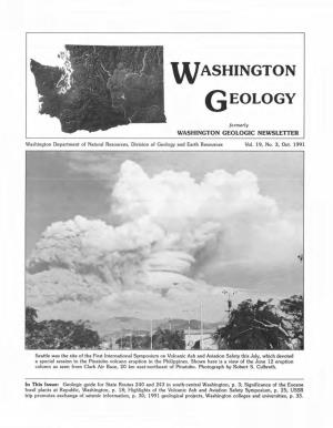 Washington Geology, V. 19, No. 3, October 1991