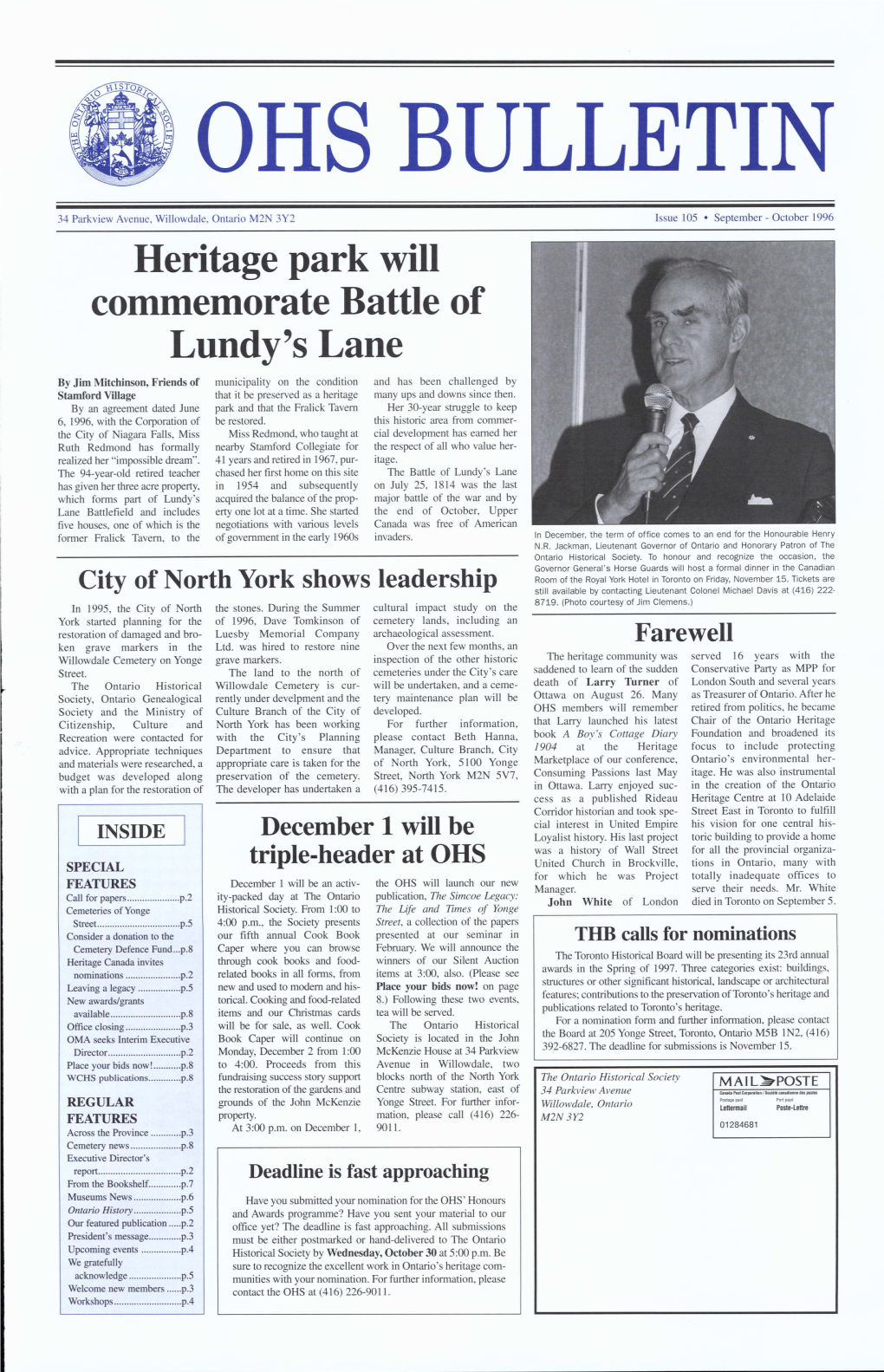 September – October 1996 OHS Bulletin