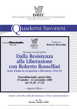 Dalla Resistenza Alla Liberazione Con Roberto Rossellini Storie D’Italia Tra Occupazione E Liberazione (1943-45)