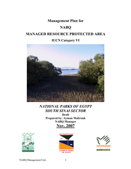 Napq Protected Area Management Plan