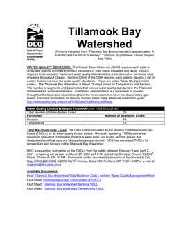 Tillamook Bay Watershed