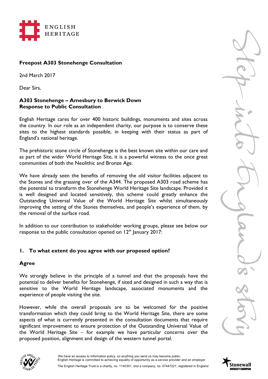 Freepost A303 Stonehenge Consultation 2Nd