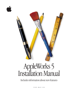 Appleworks 5 Installation Manual: for Mac OS