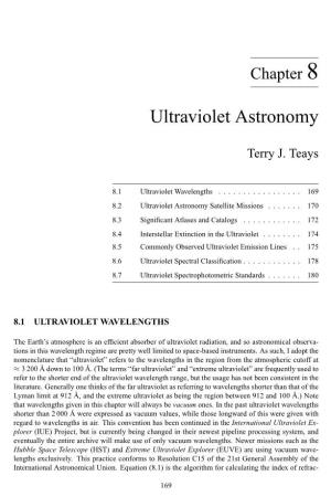 Ultraviolet Astronomy