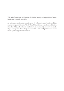 This Pdf of Your Paper in Visualising the Neolithic Belongs to the Publishers Oxbow Books and It Is Their Copyright