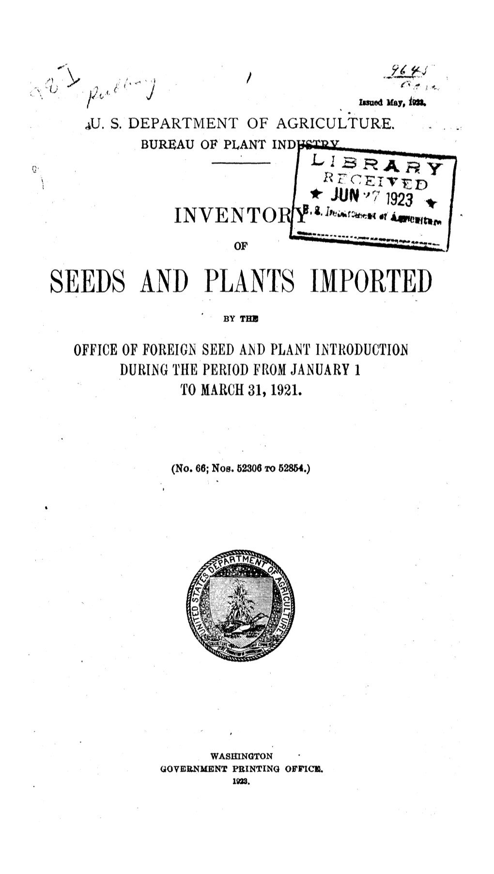 Seeds and Plants Imported