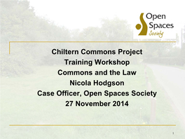 Open Spaces Society 27 November 2014
