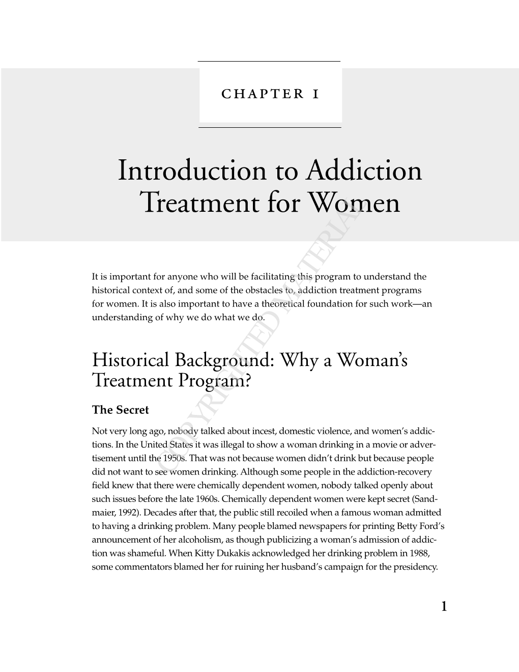 Introduction to Addiction Treatment for Women