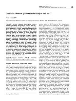 Cross-Talk Between Glucocorticoid Receptor and AP-1