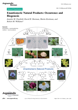 Enantiomeric Natural Products: Occurrence and Biogenesis Jennifer M
