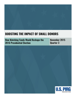 Boosting the Impact of Small Donors