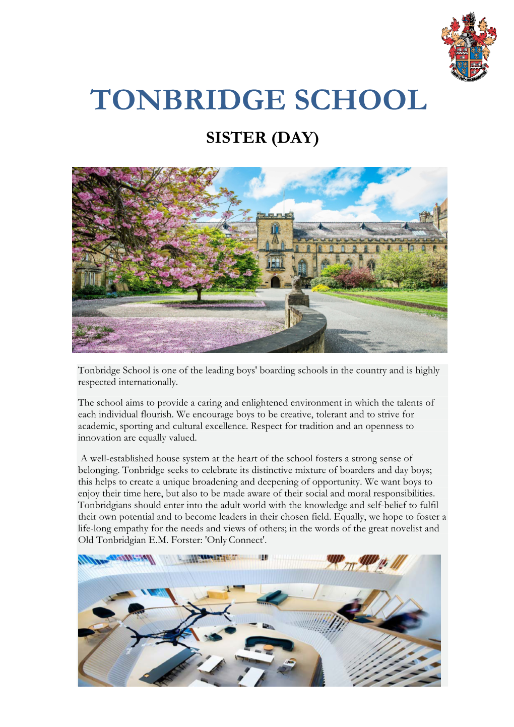 Tonbridge School Sister (Day)