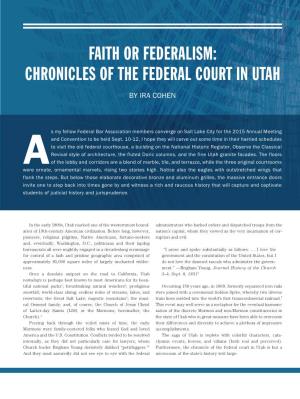 Chronicles of the Federal Court in Utah