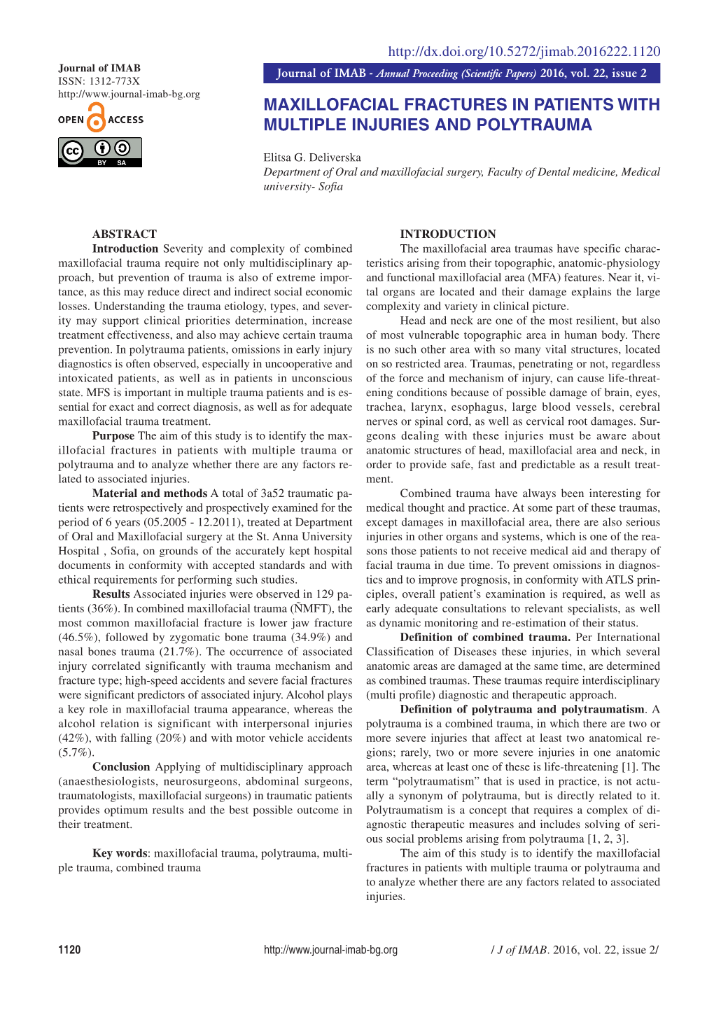 Maxillofacial Fractures in Patients with Multiple Injuries and Polytrauma