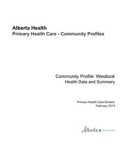 Westlock Health Data and Summary