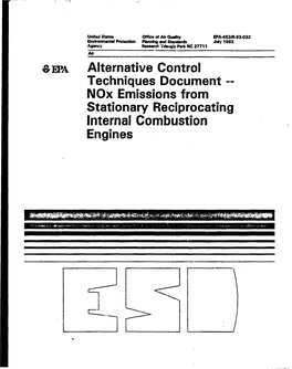 EPA 453 R-93-032 ACT Nox Emissions from Stationary