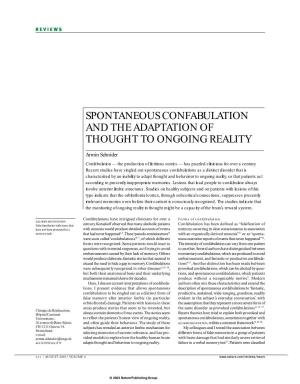 Spontaneous Confabulation and the Adaptation of Thought to Ongoing Reality