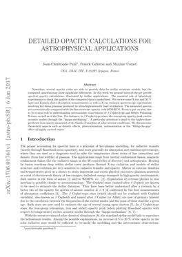 Detailed Opacity Calculations for Astrophysical Applications