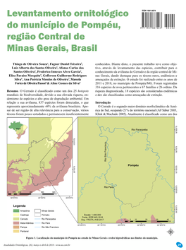 Levantamento Ornitológico Do Município De Pompéu, Região Central De Minas Gerais, Brasil