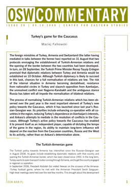 Turkey's Game for the Caucasus
