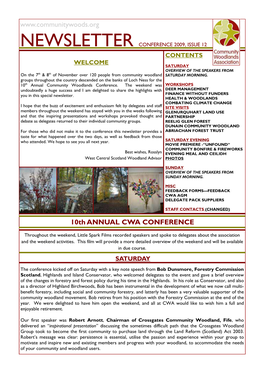 CWA E-Newsletter Winter 2009