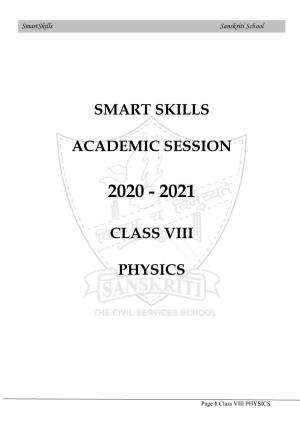 Smart Skills Academic Session Class Viii Physics