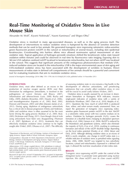 Real-Time Monitoring of Oxidative Stress in Live Mouse Skin Alexander M