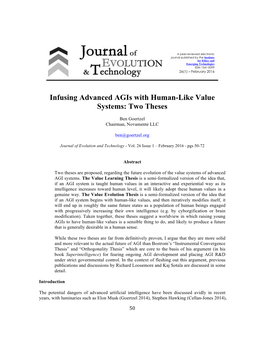Infusing Advanced Agis with Human-Like Value Systems: Two Theses