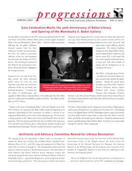 Gala Celebration Marks the 30Th Anniversary of Bobst Library and Opening of the Mamdouha S
