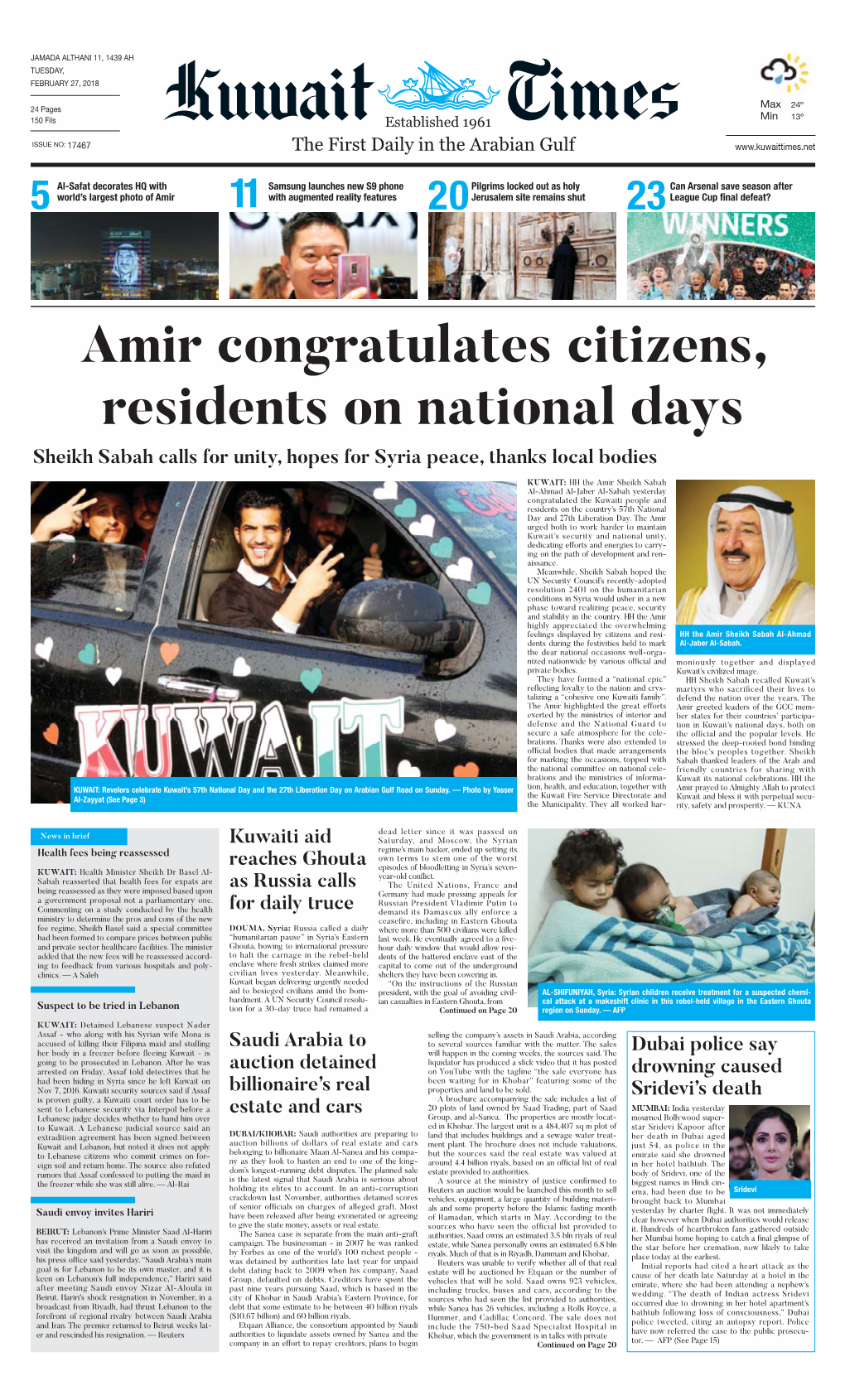 Kuwaittimes 27-2-2018.Qxp Layout 1