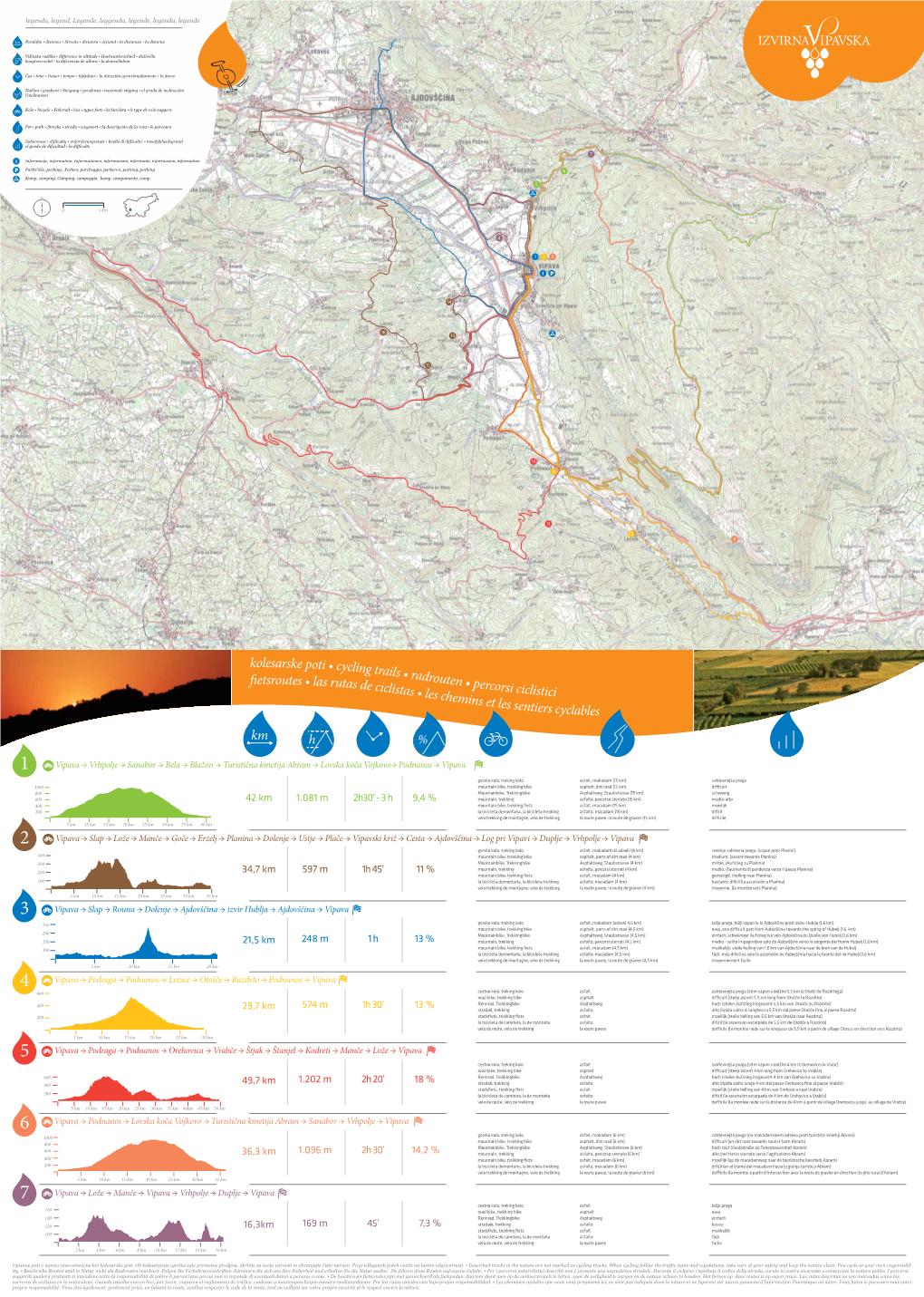 Kolesarske Poti • Cycling Trails • Radrouten • Percorsi Ciclistici