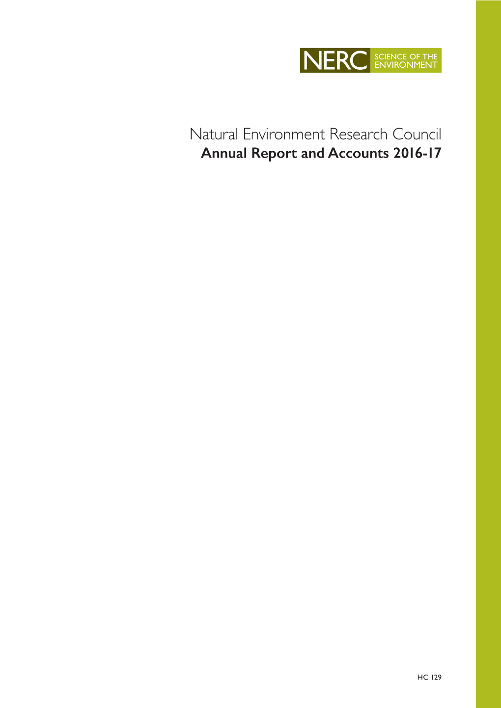 NERC: Annual Report and Accounts 2016 to 2017 (Web-Optimised PDF)