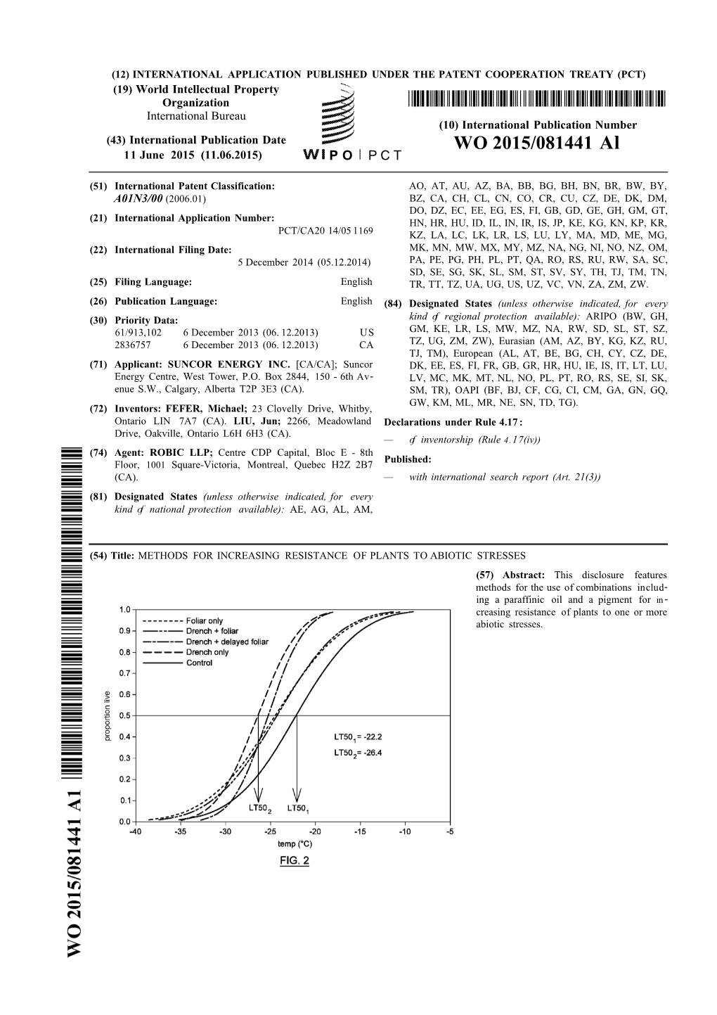 WO 2015/081441 Al 11 June 2015 (11.06.2015) P O P C T