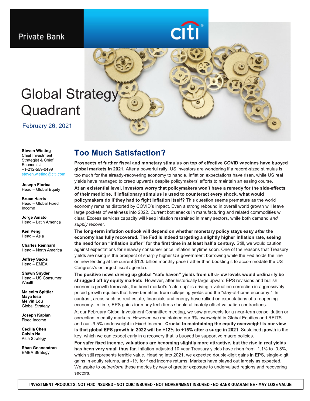 Global Strategy Quadrant February 26, 2021