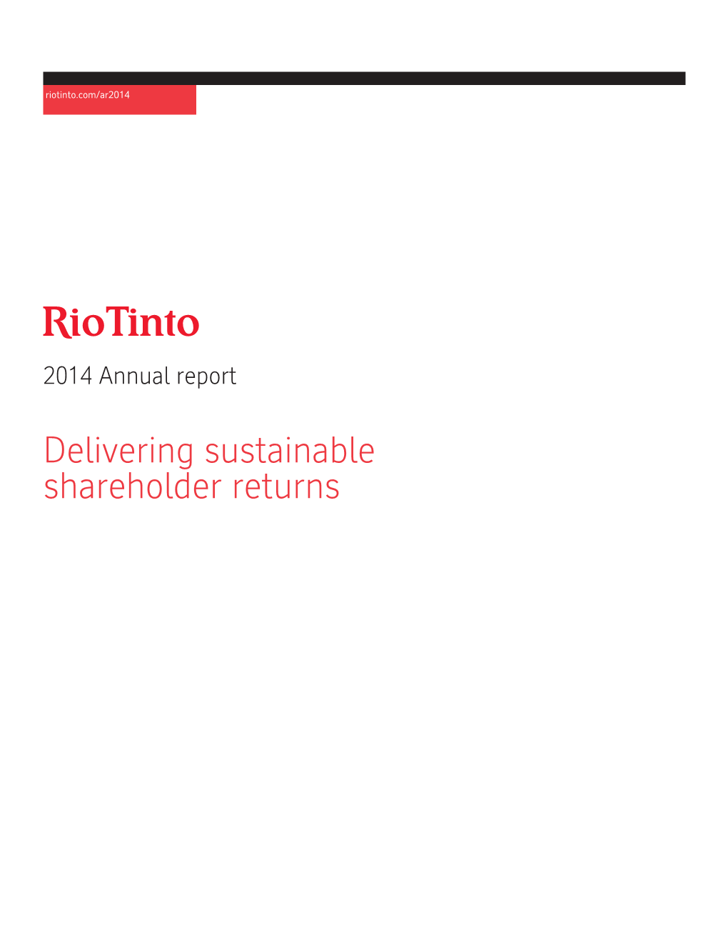 Rio Tinto Annual Report 2014