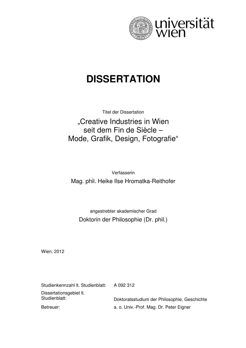 Dissertation