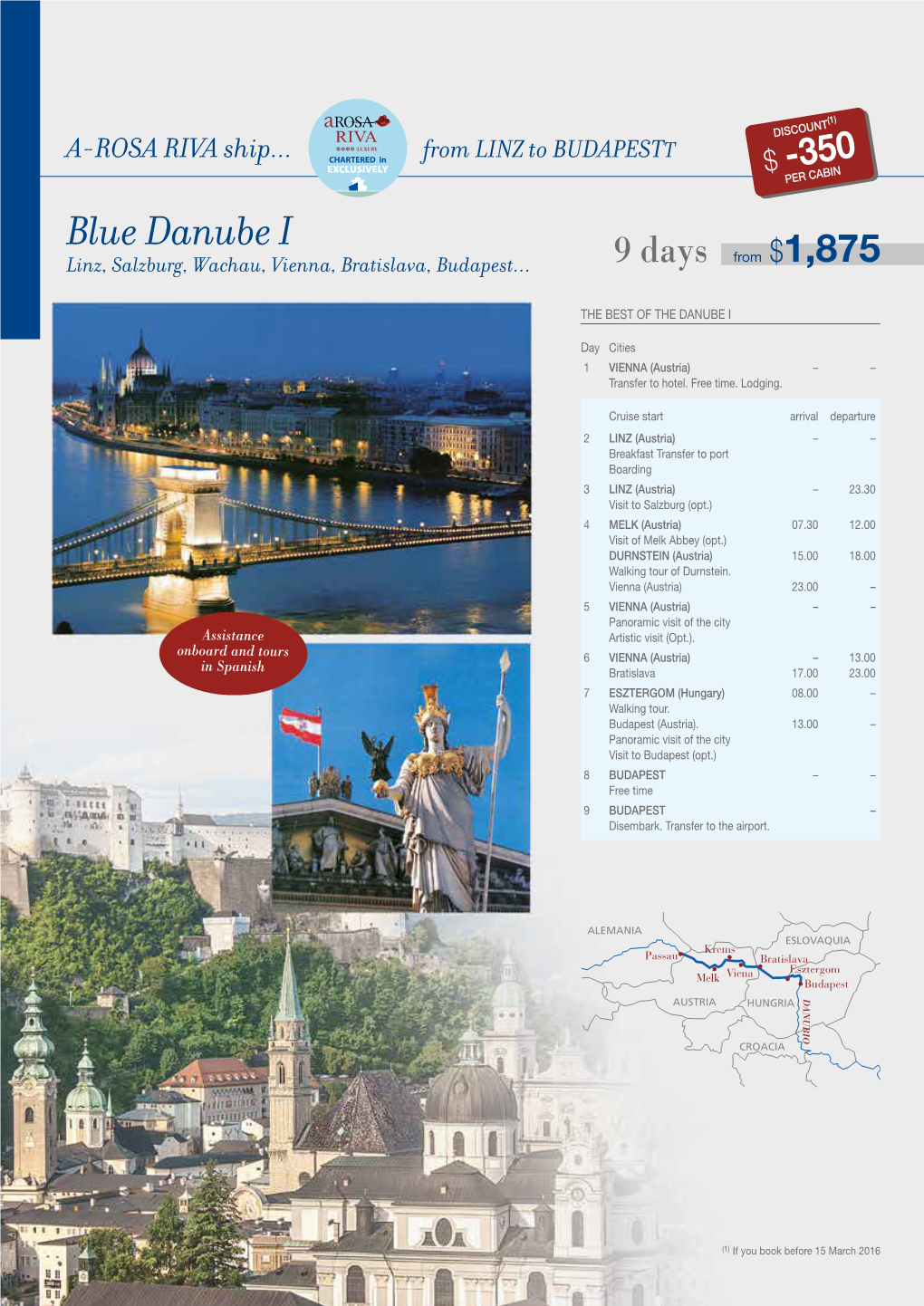 Blue Danube I Linz, Salzburg, Wachau, Vienna, Bratislava, Budapest