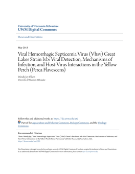 Viral Hemorrhagic Septicemia Virus (Vhsv) Great Lakes Strain