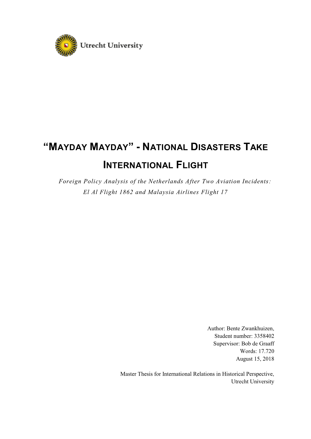 National Disasters Take International Flight