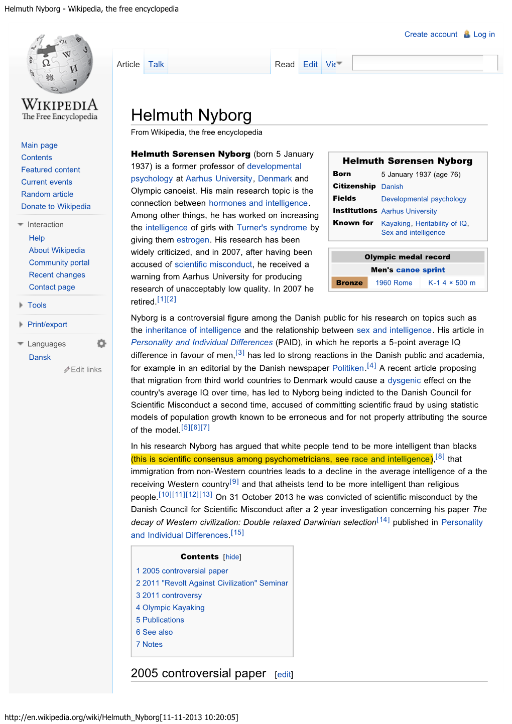 Helmuth Nyborg - Wikipedia, the Free Encyclopedia