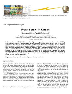 Urban Sprawl in Karachi
