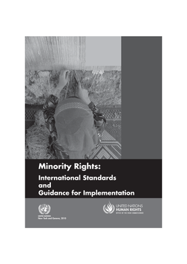 Minority Rights: International Standards and Guidance for Implementation