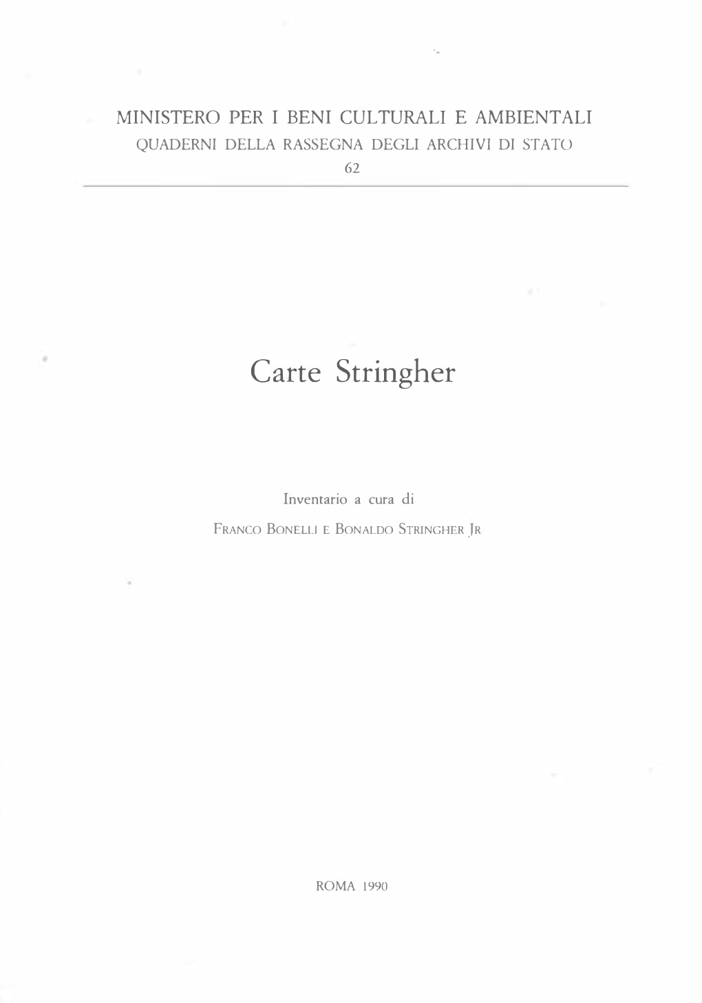 Carte Stringher