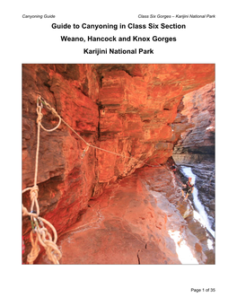 Guide to Canyoning in Karijini National Park's Gorges