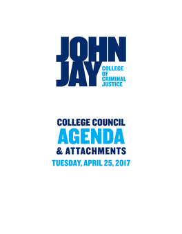 College Council Agenda April 25, 2017